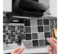 Tile Transfers Stickers 10x10cm,Mosaic Tile Stickers PVC Self-Adhesive Wall Sticker Waterproof Wallpaper Tile Decals for Kitchen Bathroom Backsplash (10pcs, MSC078)