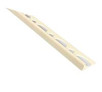 Tile Trim Square Straight Edge L-Shape 8mm-10mm 2.5M Plastic PVC Colors TMW Profiles (10 mm, Ivory)
