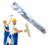 Tile Trowel Tools, Stainless Steel Notched Masonry Trowel for Large Tiles, Pointed/Square Notch Hand Trowel for Flooring and Tiling