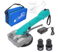 Tile Vibration Leveling Machine 12V Tile Vibration Tool with 2 x 1.5Ah Battery and Charger, Handheld Tile Suction Vibrator for 800x800mm Tiles, Tile Cutting Kit, 45kg Adsorption Capacity (UK)