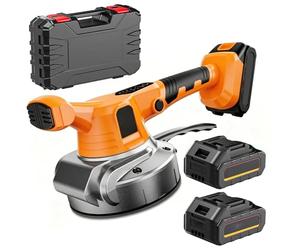 Tile Vibration Tool, Cordless Tile Vibration Leveling Machine with 160Mm Suction Cup & 2 Batteries, 5 Speed Adjustable, Bearing Capacity 80Kg, for Floor Wall