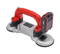 Tile Vibrator Leveling Machine 6 Speed Adjustable Tile Laying Machine Tile Tiling Vibrator Leveling Machine for Engineering and Use of The House, Red, 2 Electricity, 1 Charger
