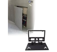 Tileable Access Panel with Spring-Loaded Touch Latch for Concealing Wires in Crawl Spaces, Attics, and Bathrooms