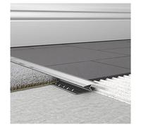 Tileasy Aluminium 1 Piece Knock-Down Carpet to Tile Trim | Chrome | 31mm x 1000mm