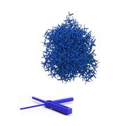 Tiled Up 500pcs Blue Tile Spacers - Plastic Tile Gasket for Floors & Walls - Cross Shaped Slab Spacers - 4 in 1 Sized Tile Leveling System - 1mm,2mm,3mm,4mm Grout Line Options