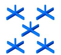 Tiled Up Tile Spacers with Arm for Correct Placement - Plastic Tile Leveling System - 2mm Grout Tile Spacer - Blue 1000 pcs Tile Levelers - 5 Corner Shaped Spacer