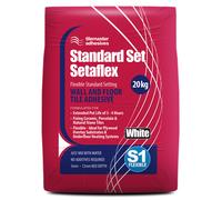Tilemaster Setaflex 20kg Standard Set Tile Adhesive | White | 260mm x 440mm x 130mm