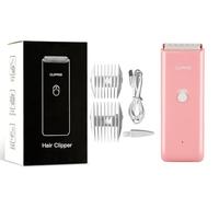 Tileon Dog Clippers,Quiet Washable USB Rechargeable Cordless Dog Grooming Kit,Electric Pets Hair Trimmers Shaver Shears for Dogs and Cats Pink