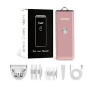 Tileon Feet Hair Trimmer, Dog Clippers,Quiet Washable USB Rechargeable Cordless Dog Grooming Kit,Electric Pets Hair Trimmers Shaver Shears for Dogs and Cats Pink