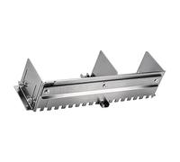 Tiles Laying Tool Stainless Steel Notched Trowel Mortar Comb Adjustable Width Height for Smooth Adhesive Spreading Adjustable Notched Trowel with Levelers for Flooring Projects