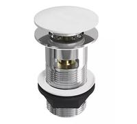 TILES & TAPS LTD® Basin Sink Waste Click Clack Slotted Sprung Plug with Owerflow Pop Up Mechanisim for Basin & Bathroom Sink Waste