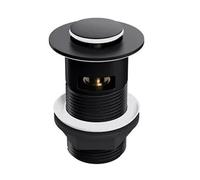 TILES & TAPS LTD® Basin Sink Waste Click Clack Slotted Sprung Plug with Owerflow Pop Up Mechanisim for Basin & Bathroom Sink Waste