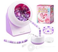Tilhumt Clay Bead Spinner, Electric Bead Spinner for Jewelry Making, Friendship Bracelets Maker with Needle and Elastic String, Gift, Patent Design, Purple (Beads Not Included)