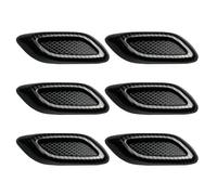 TILIEINE Car Front Side Air Vent Cover Air Grill Bonnet Vent Car Hood Aerator Decorative Intake Auto Side Flow Decal Bumper Decoration Cover(6Pcs Carbon Fiber)