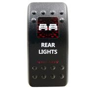 TILIEINE momentary power switch Red Led Rocker Switch SPST 5P ON OFF & DPDT 7P ON OFF ON Fit For Car Marine Boat IP66 NARVA Carling ARB Style Auto Parts Starter Button(Rear Lights)