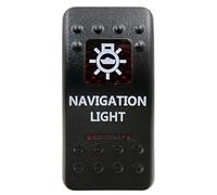 TILIEINE momentary power switch Red Led Rocker Switch SPST 5P ON OFF & DPDT 7P ON OFF ON Fit For Car Marine Boat IP66 NARVA Carling ARB Style Auto Parts Starter Button(Navigation Light)