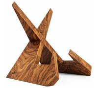 TILISMA Wooden Cook Book Stand - Handmade Walnut Book Holder for Reading Hands Free - Cookbook Stand for Kitchen Counter - Recipe Holder - Reading Accessories for Kitchen - Cookbook in Ipad and Tablet