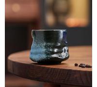 tiliuoe Coarse Pottery Kiln Change Coffee Cup Different line Creative Hand Pinch Pleated Latte Art high Appearance Level Ceramic Cup Retro Household Water Cup