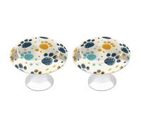 Tilivyx Door Knobs Decorative Colorful Dogs Paws Pattern Drawer Handles Cabinet Pull Handles for Cupboard Wardrobes Bedside Table Bookcase 2 PCS
