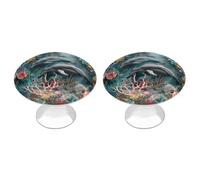 Tilivyx Door Knobs Decorative Sea Dolphins Drawer Handles Cabinet Pull Handles for Cupboard Wardrobes Bedside Table Bookcase 2 PCS