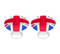 Tilivyx Door Knobs Decorative Union Jack Drawer Handles Cabinet Pull Handles for Cupboard Wardrobes Bedside Table Bookcase 2 PCS