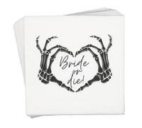 Till Death Do Us Part Napkins, Bride or Die Napkins, Halloween Till Death Do Us Part Bachelorette Engagement Wedding Decorations(5 x 5 In, 50-Pack) ZJ-KL (Bride or Die White)