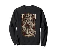 Till Death Gothic Wedding Skeleton Bride Dark Romance Sweatshirt