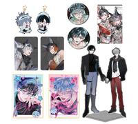 Till&Ivan Decoration 10 Set, Alien Stages Till&Ivan Cosplay Keychain Acryl Stand Badge Keychain Cards, Anime Peripheral Merch