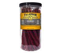 Tillamook Country Smoker Real Hardwood Smoked Pepper Sticks Resealable Jar, 20 Count