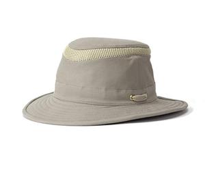 Tilley T5MO Organic Cotton Airflo Hat, Khaki with Olive Underbrim, 7 1/8