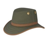 Tilley, TWC7 Outback Waxed Cotton Hat, Green/Tan, Size 7 1/2