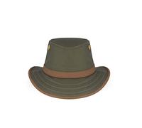 Tilley, TWC7 Outback Waxed Cotton Hat, Green/Tan, Size 7 1/2