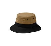 Tilley - Unisex Colour Blocked Waxed Bucket Hat, Color British Tan/Black, Size: Large