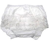 Tillfield Soft Touch Baby Girls Broderie Anglaise Frilly Pants/Knickers/Nappy Covers (0 to 18 Months) (6-12 Months) White