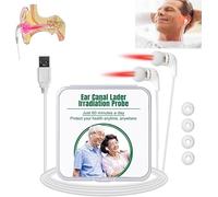 TiLLOw Infrapeace Red Light Earplugs, Silicone Material, Tinnitus Relief, Noise Reduction, Reusable Earplugs, 4 Soft Rings Included, 1 Pair