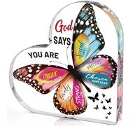 Tillskuch Butterfly Inspirational Gifts for Women Birthday Christmas, Christian Gifts for Sister, Mum,Friends,Colleagues, Religious Spiritual Presents with Gift Box, Home Office Decorative Signs