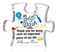 Tillskuch Unique Gifts for Dad Who Has Everything - Heart Acrylic Plaque with Gift Box - Gifts for Birthday Father's Day Christmas - Home & Office Desk Decoration
