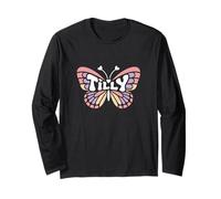 Tilly Butterfly - Personalized Cute Name Word Art Long Sleeve T-Shirt