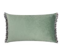 Tilly Velvet Frill Reversible Cushion Wylder Light Green 40cm x 60cm