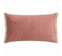 Tilly Velvet Frill Reversible Cushion Wylder Peach 40cm x 60cm