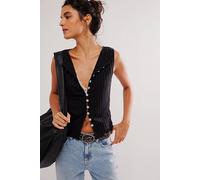 Tilly Vest Jacket at Free People in Black, Size: Large - female