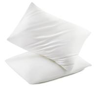 TILLYOU Toddler Pillowcase 2 Pack with Envelope Closure,13" x 18" Silky Soft Microfiber Travel Kids Pillow Cases for Boys and Girls,Pure White