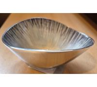 Tilnar Art - Brushed Silver - Oval Bowl - 16cm - Recycled Aluminum, Fair Trade