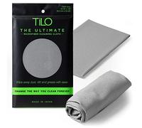 TILO Microfiber Cleaning Cloth - 19x13 Inch Ultra-Absorbent, Streak-Free, Lint-Free, Reusable Polishing Cloth for Dust, Grease, Dirt, and Delicate Surfaces - Non-Abrasive - Grey