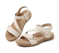 Tilocow Orthopedic Sandals with Arch Support for Woman Walking Summer, Beige, 3 UK
