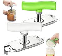TILONKJ 2 Pack ABS Non-Slip Jar Opener for Seniors Arthritis Weak Hands - Adjustable Lid Remover for Small Bottle Caps to Large Jars, Easy Twist Bottle Opener with Lever Action (Fits 1-4 inches)