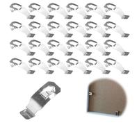 TILONKJ 24 Pieces Picture Frame Backing Clips,Clip for Frameless Picture Frames,Spring Clips for Photo Frames-35×13mm,for Family Portraits,Posters,Plant Specimen,Art Prints,Vintage Maps(Silver)