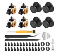 TILONKJ 4 Pcs Hall Effect Joystick Modules,Anti-Stick Drift Replacement Kit for PlayStation 5 Controller (PS5) with 3D Analog Sensor,Thumb Caps & Full Installation Tools Set