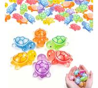 TILONKJ 60 Pcs Mini Resin Turtles Luminous, Tiny Glow in The Dark Turtles
