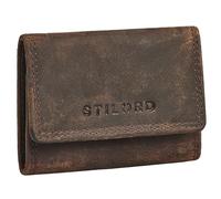 TILORD 'London' Mini Wallet Leather for Women & Men - RFID Purse Vintage Small Genuine Leather Coin Holder - Perfect Size for Pocket & Handbag - Ideal for Travel & Summer, Colour:Kreta - Brown
